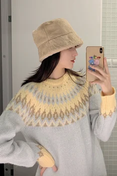 YAMDI megzti elegantiškas 2020 m storio senovinių negabaritinių korėjos naujų moteris pavasario žiemos mielas megztinis džemperis moterims, laisvas megztinis spausdinti