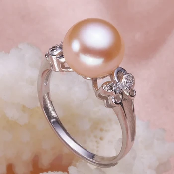 YIKALAISI 2017 Natūralių Gėlavandenių Perlų papuošalai Žiedas 10-11 mm Pearl 925 Sterlingas Sidabro Juvelyriniai dirbiniai Moterų, mergaičių, Geriausia Dovanos