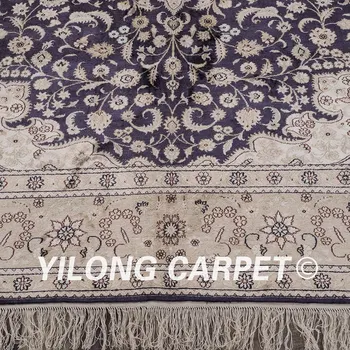 YILONG 6'x9' Rytų bauda persų kilimų rafinuotas, prabangus, mėlyna šilko persų kilimas, skirtos parduoti (YHW628B6x9)