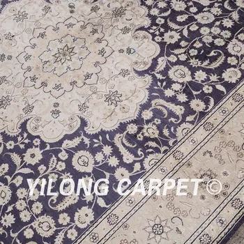 YILONG 6'x9' Rytų bauda persų kilimų rafinuotas, prabangus, mėlyna šilko persų kilimas, skirtos parduoti (YHW628B6x9)