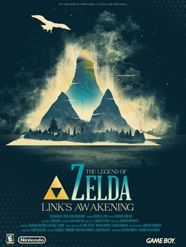 Į Waker the Legend of Zelda Žaidimo Propagandos Plakatų Retro Drobė 