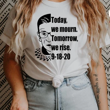 Šiandien Mes Gedi Rytoj Pakilti T-shirt Juokinga Įgaliota Moteris Lygybės Marškinėlius Atsitiktinis Moterų trumpomis Rankovėmis Grafinis Feminizmas Viršuje Tee
