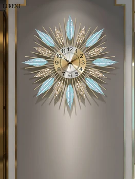 Šiaurės Sieninis Laikrodis Kambarį Kūrybinė Asmenybė Laikrodis Miegamojo Sienos Kabo Namų Apdailos Šviesos Prabangus Dekoratyvinis Laikrodis