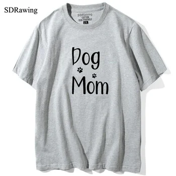 Šuo Mama Letena spausdinti kailio mama šunų mylėtojas,dovana jai, Mama šunims, kailio, mama, man patinka šunys medvilnės marškinėliai atsitiktinis viršūnes tees