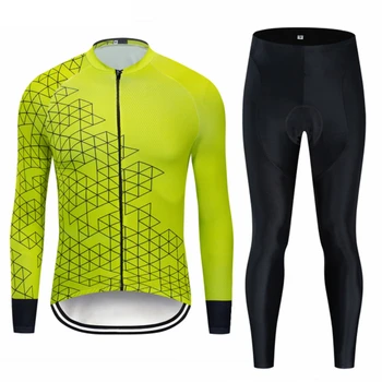 Žiemą Dviračiais Drabužių vyrams Jersey kostiumas jojimo dviračiu, MTB drabužiai, Kelnės, kombinezonai su Antkrūtiniais nustatyti Dviračių suit sportinis kostiumas